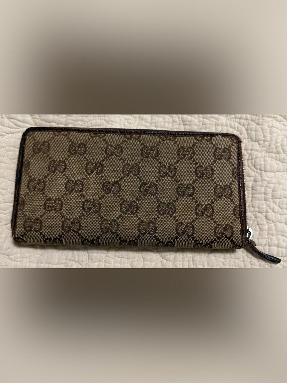 Authentic Gucci GG Supreme Canvas Zip Around Wallet w/ COA - Picture 3 of 7
